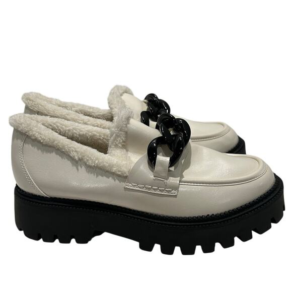 DOLCE VITA Larazzo Platform Loafers NEW $119 Bone Lug Sole Size 9 - Picture 4 of 10